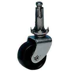 Roulette Drill en polychoc noir sur tige lisse et douille GUITEL