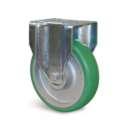 Roulette épaisse fixe sur platine fonte/polyuréthane - 160 mm - charge 550 kg GUITEL