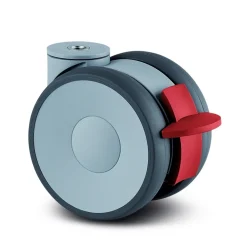 Roulette pivotante à frein design - œil - hauteur 78mm - Linea TENTE
