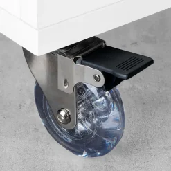 Roulette à roue transparente - sur platine pivotante - par 4 - Slip EMUCA