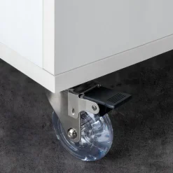 Roulette à roue transparente - sur platine pivotante - par 4 - Slip EMUCA