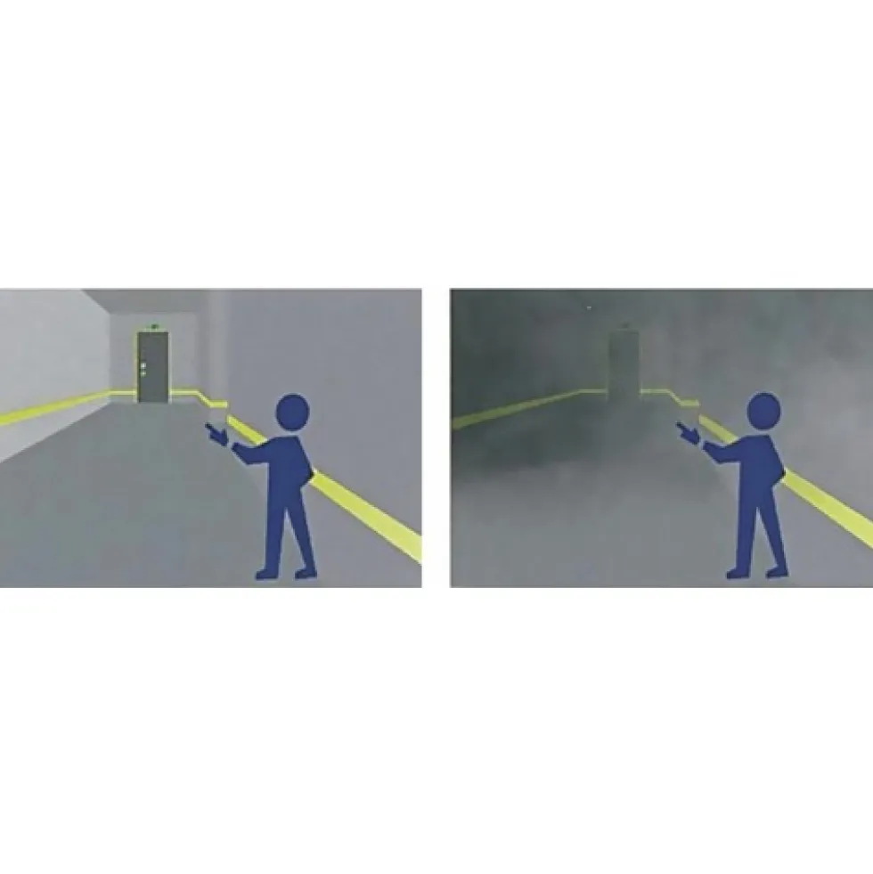 Ruban adhésif - jaune photoluminescent - balisage de sécurité - 10 m WATTELEZ