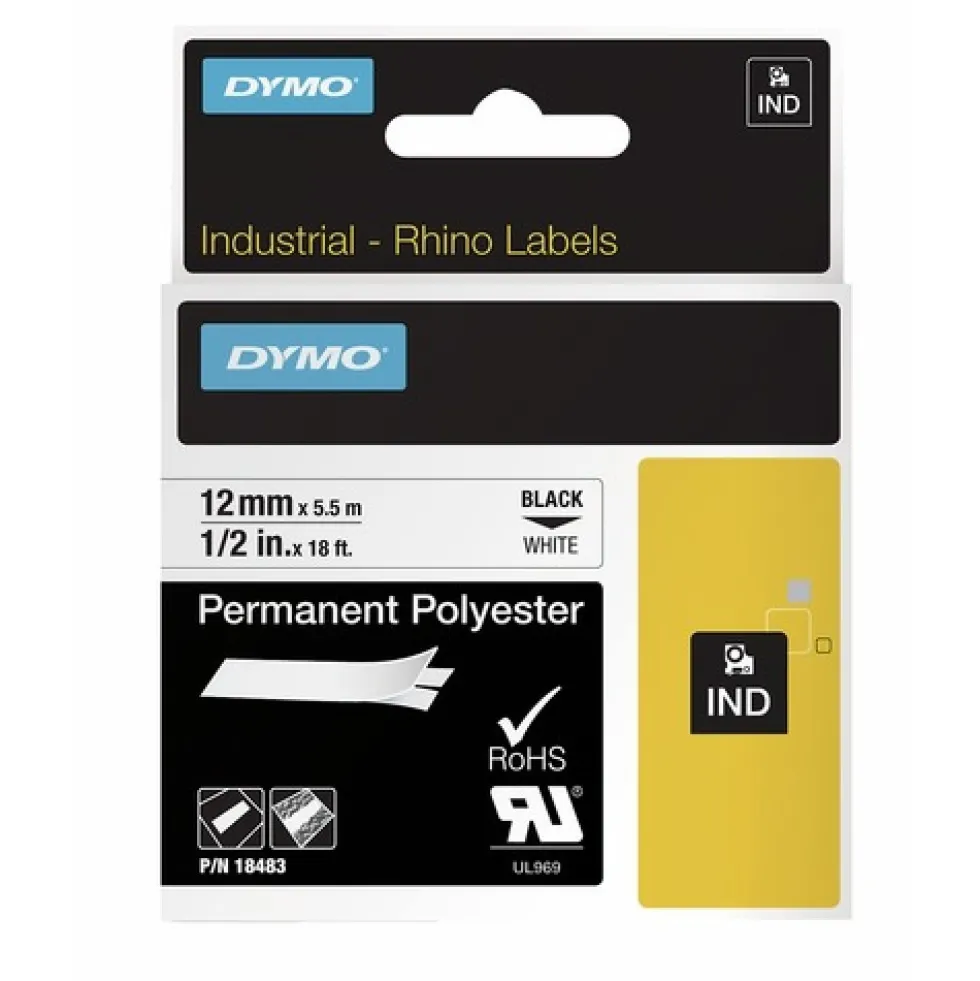 Ruban polyester - continu - surfaces planes - étiqueteuse Rhino 4200 Dymo