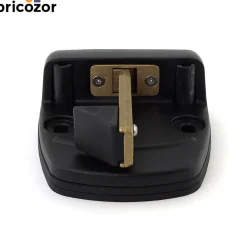 Sabot de portail automatique large en aluminium et composite noir TIRARD
