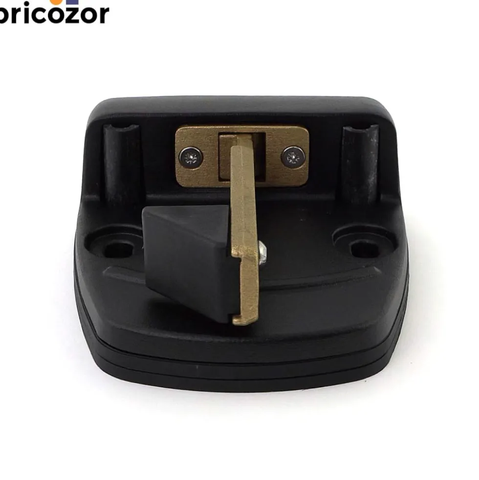 Sabot de portail automatique large en aluminium et composite noir TIRARD