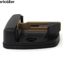 Sabot de portail automatique large en aluminium et composite noir TIRARD
