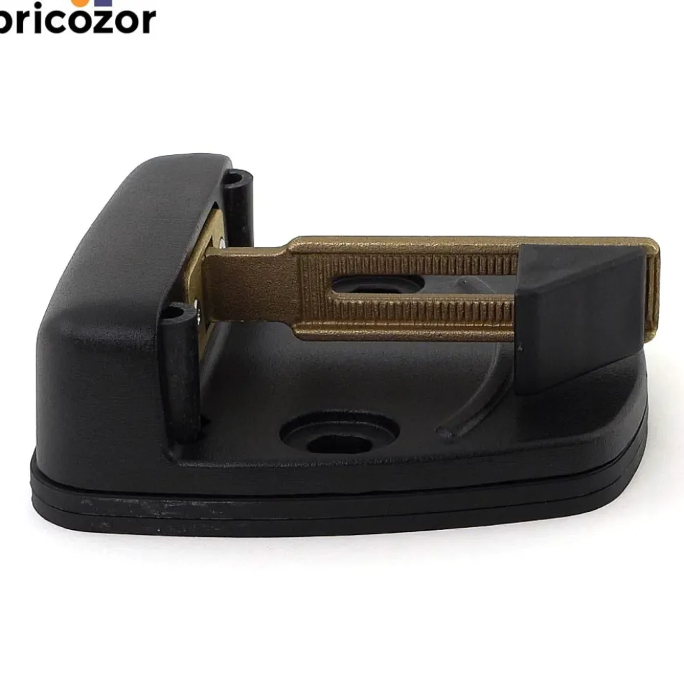 Sabot de portail automatique large en aluminium et composite noir TIRARD
