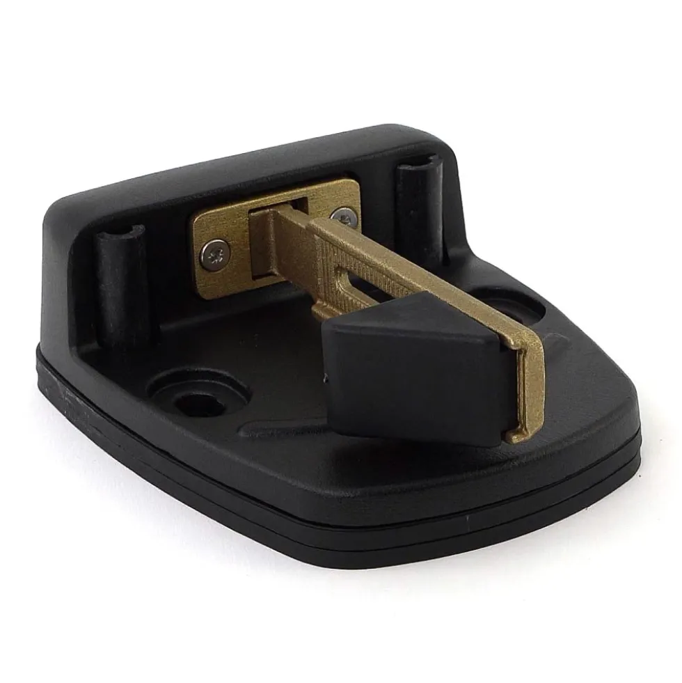 Sabot de portail automatique large en aluminium et composite noir TIRARD