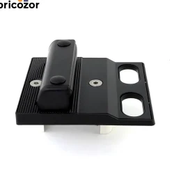 Sabot de portail avec butée pour verrou de sol Sabo noir - à visser LOCINOX