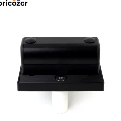 Sabot de portail avec butée pour verrou de sol Sabo noir - à visser LOCINOX
