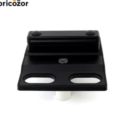 Sabot de portail avec butée pour verrou de sol Sabo noir - à visser LOCINOX