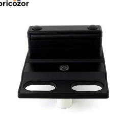 Sabot de portail avec butée pour verrou de sol Sabo noir - à visser LOCINOX