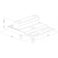 Sabot de portail avec butée pour verrou de sol Sabo noir - à visser LOCINOX