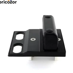 Sabot de portail avec butée pour verrou de sol Sabo noir - à visser LOCINOX