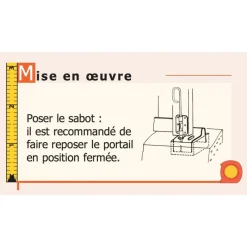 Sabot de portail inox 316L à sceller TORBEL
