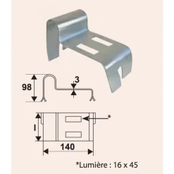 Sabot de portail inox 316L à sceller TORBEL
