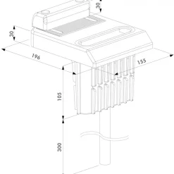Sabot de portail à sceller avec système de drainage - OGS LOCINOX