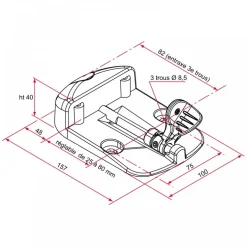 Sabot tourniquet pour portail - polyamide - butoir amortisseur TIRARD