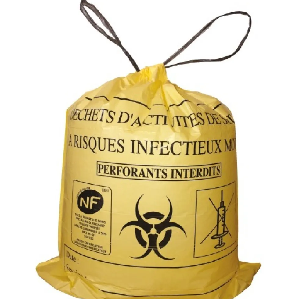 Sacs poubelle pour déchets mous à risques infectieux BRICOZOR