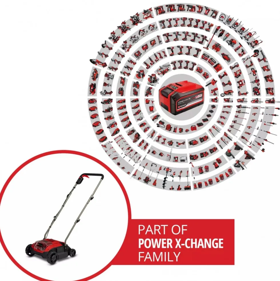 Scarificateur aérateur sans fil - largeur 28 cm - GC-SC 18/28 DS Li-Solo - Power X-Change EINHELL