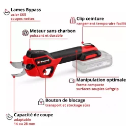 Sécateur à batterie 18V - GP-LS 18/28 Li BL-Solo - Power X-Change EINHELL PROFESSIONAL
