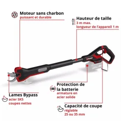 Sécateur sur perche Pro GP-LS 18/35 Li BL-Solo - Power X-Change EINHELL PROFESSIONAL