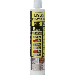 Scellement chimique SOC polyester tous matériaux - beige - 300 ml ING FIXATIONS