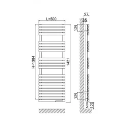 Sèche-serviettes électrique digital 1000W connecté WiFi - blanc - Neo ROINTE