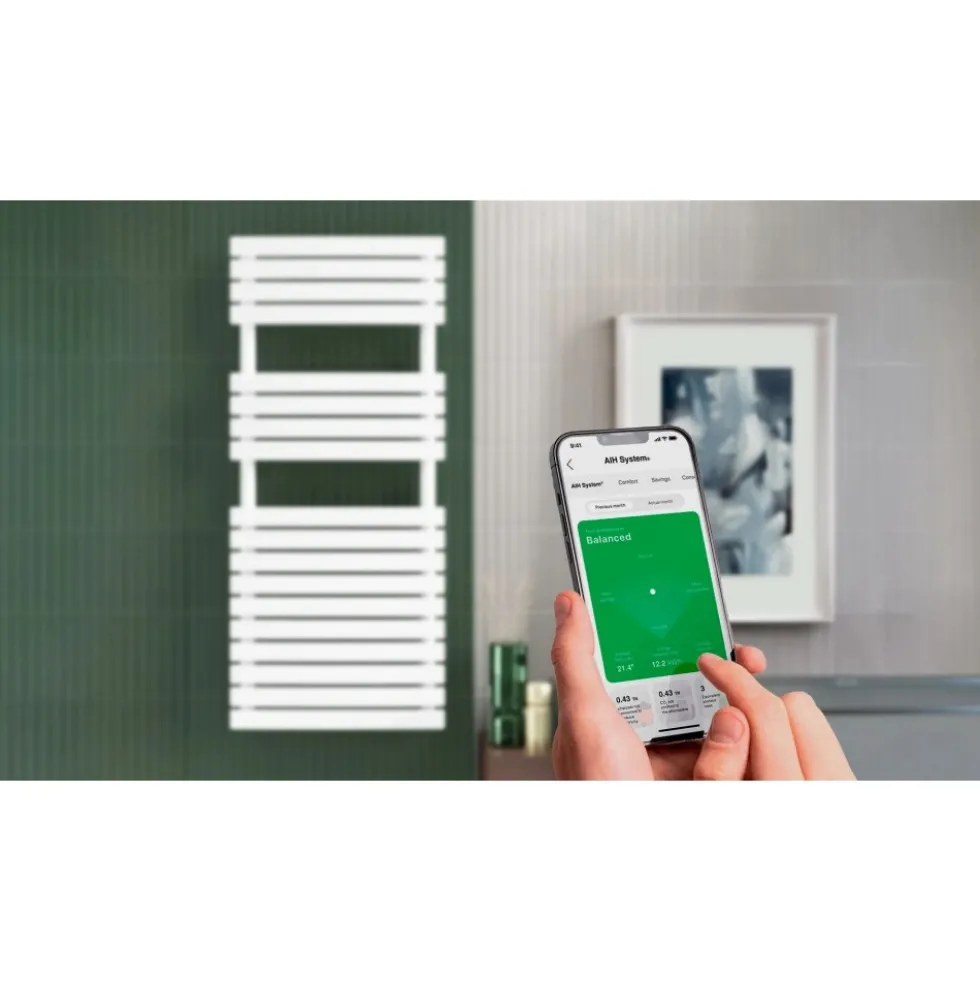 Sèche-serviettes électrique digital 1000W connecté WiFi - blanc - Neo ROINTE