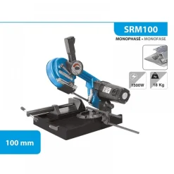 Scie à ruban métal 1800 W - diamètre 100 mm - SRM100 LEMAN