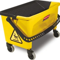 Seau ménager avec grille égouttoir sur roues RUBBERMAID