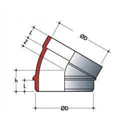 Secteur de coude pvc 30° mâle-femelle NICOLL