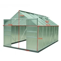Serre jardin aluminium - 4,25 x 2,50 m - 10,60 m2 HABRITA