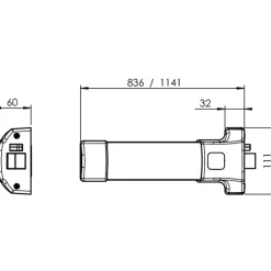 Serrure antipanique 1 point - version longue - Type PJ 1100 JPM