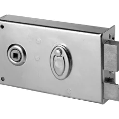 Serrure applique horizontale extérieure 4 gorges avec verrou de grille ABUS