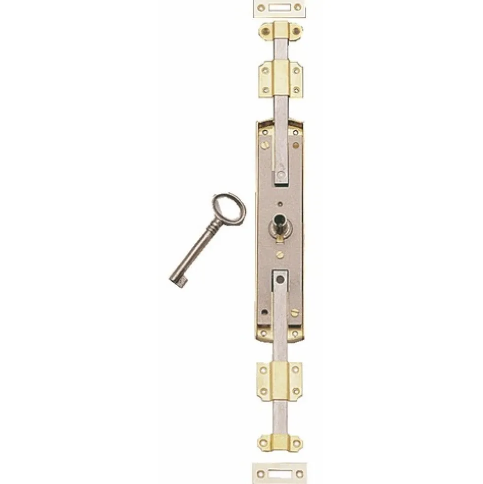 Serrure de meuble espagnolette à clé forée BRICOZOR