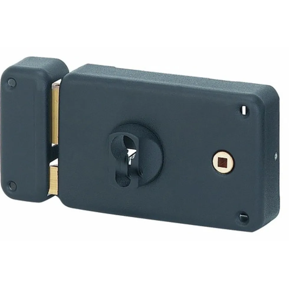 Serrure de portail en applique horizontale - cylindre européen FTH THIRARD