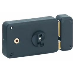 Serrure de portail en applique horizontale - cylindre européen FTH THIRARD