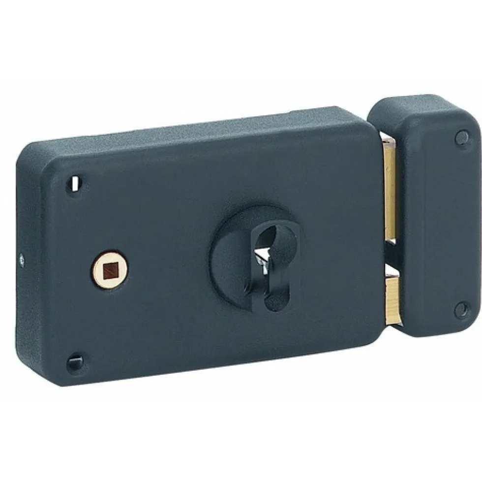 Serrure de portail en applique horizontale - cylindre européen FTH THIRARD