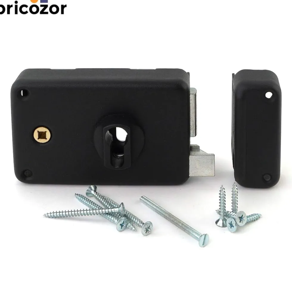 Serrure de portail en applique horizontale - cylindre européen FTH THIRARD