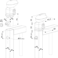 Serrure de portillon de piscine déverrouillage double action Twist 40 LOCINOX