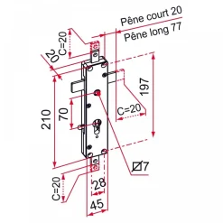 Serrure de volet de remplacement - 3 points - Multireverso Premium TIRARD