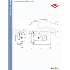 Serrure en applique horizontale - cylindre européen - Freelox JPM