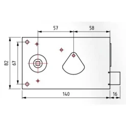 Serrure en applique horizontale - inox - clefs à 4 gorges - 219 DEVISMES