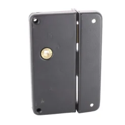 Serrure en applique verticale avec gâche - extra plate - bec-de-cane JPM
