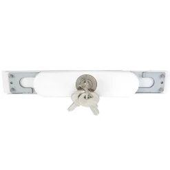 Serrure extraplate pour volets roulants avec 3 clés - blanc TORBEL