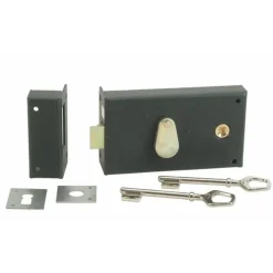 Serrure horizontale - pêne dormant et demi-tour - clef à chiffres JPM