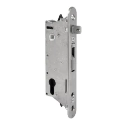 Serrure à larder pour portail tubulaire Sixtylock - cylindre européen LOCINOX