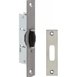 Serrure à larder à rouleau - portes métalliques - têtière inox - 23/21 MÉTALUX