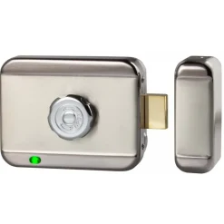 Serrure électrique en applique avec bouton moleté - réversible Izyx